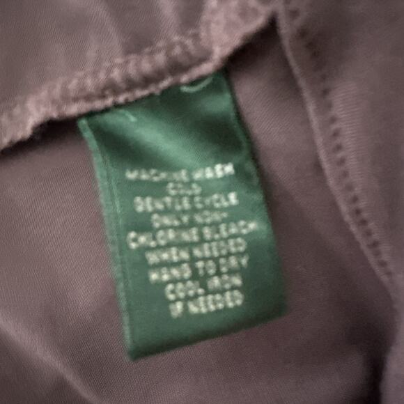 LAUREN RALPH LAUREN Dress Womens 2 Taupe Brown Faux Wrap Sheath Cocktail Evening - Picture 6 of 10